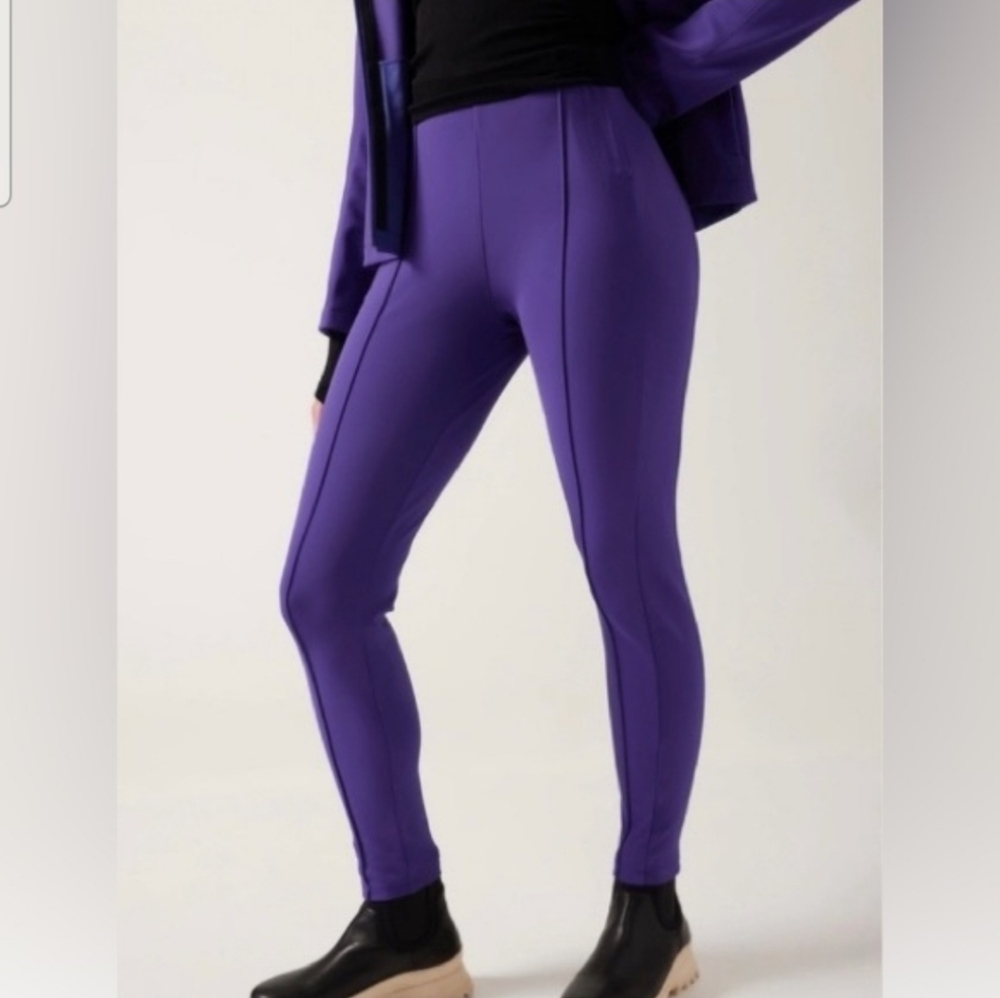 Athleta glacier snow skinny pant purple size 10 leggings pants NEW